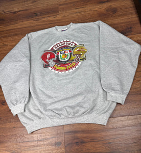 Oklahoma Sooners Sweatshirt XL Vintage Crewneck Orange Bowl College