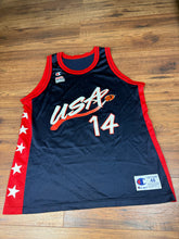 Load image into Gallery viewer, Champion Basketball Jersey 48 XL Vintage Dream Team USA Olympics Glenn Robinson
