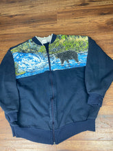 Load image into Gallery viewer, Nature Sweatshirt Medium Large Vintage Bear Zip Up
