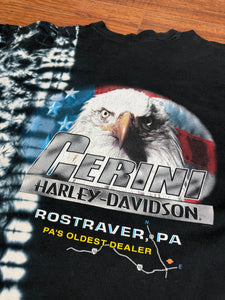 Harley Davidson T Shirt XL Vintage Y2K Tie Dye Eagle Motorcycles Biker