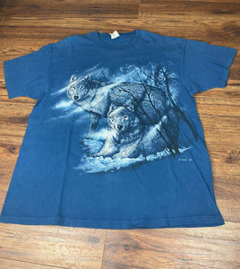 Nature T Shirt XL Vintage Wolf