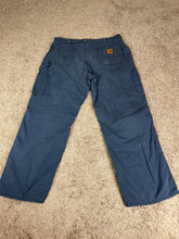 Load image into Gallery viewer, Carhartt Pants 38x30 Workwear Carpenter Navy Blue
