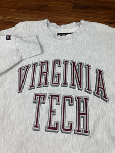 Virginia Tech Sweatshirt Medium Large Vintage Reverse Weave Crewneck Jansport