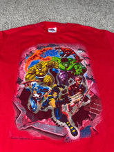 Load image into Gallery viewer, Marvel T Shirt Large Vintage 2000s Y2K Superhero Hulk Wolverine Spiderman Comics

