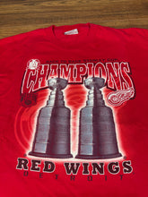 Load image into Gallery viewer, Detroit Red Wings T Shirt XL Vintage Hockey Stanley Cup 90s
