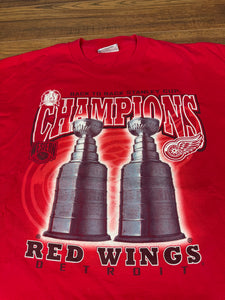 Detroit Red Wings T Shirt XL Vintage Hockey Stanley Cup 90s