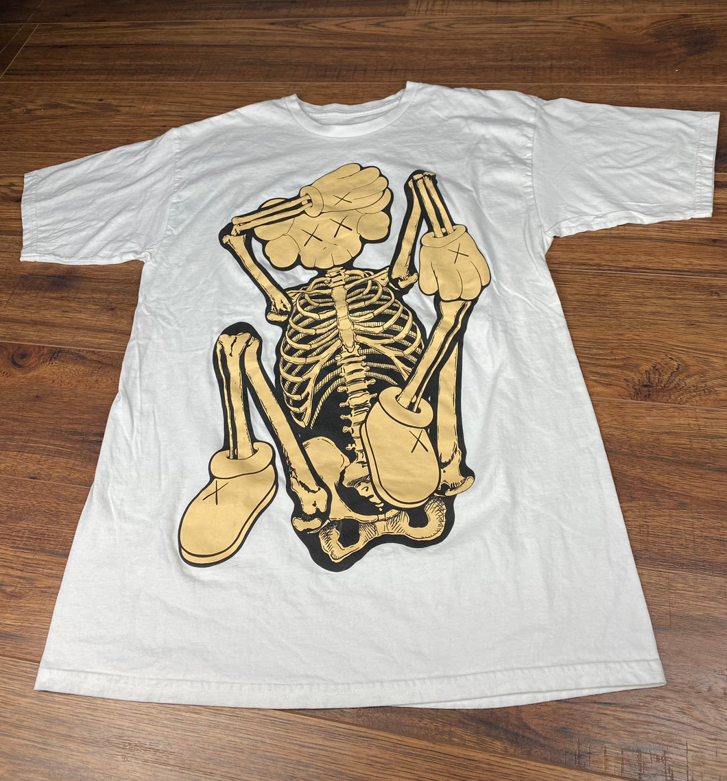 Kaws T Shirt Large Skeleton Streetwear