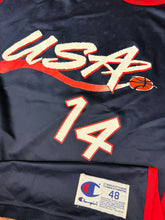 Load image into Gallery viewer, Champion Basketball Jersey 48 XL Vintage Dream Team USA Olympics Glenn Robinson
