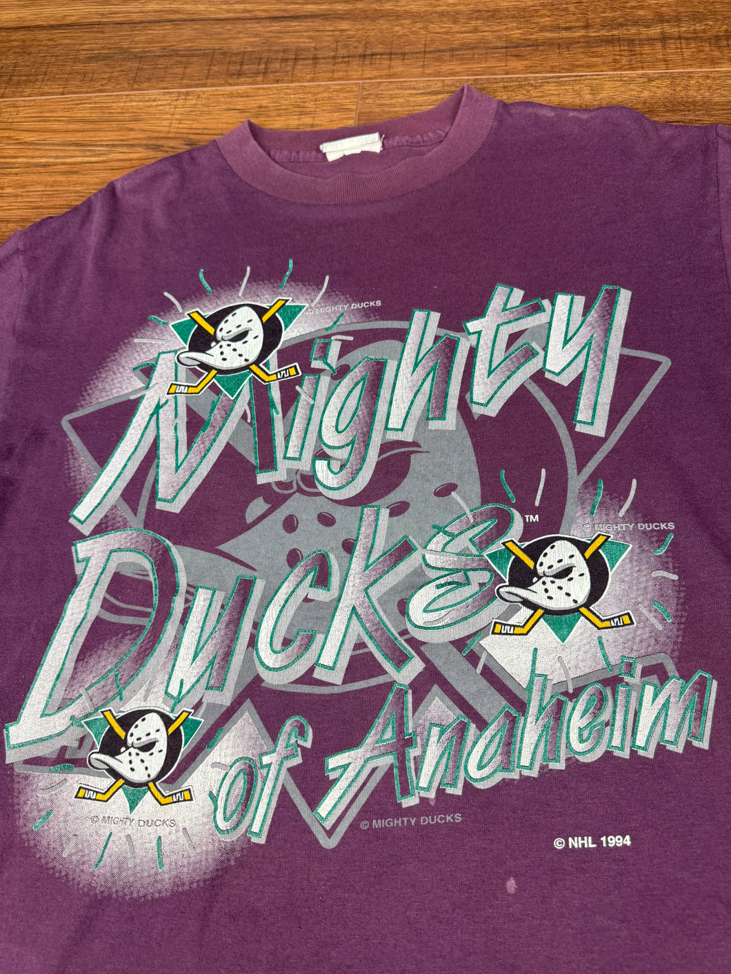 Mighty Ducks T Shirt Medium Vintage 90s Hockey