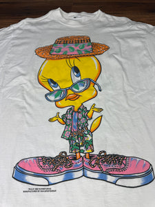 Looney Tunes T Shirt Large Vintage 90s Tweety Cartoons