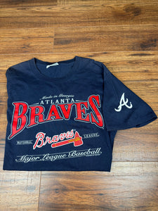 Atlanta Braves T Shirt Large Vintage 90s Baseball
