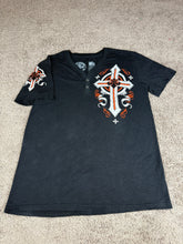Load image into Gallery viewer, Affliction T Shirt Medium Large Y2K Streetwear Cross
