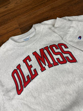 Load image into Gallery viewer, Champion Sweatshirt Medium Reverse Weave Ole Miss Crewneck College
