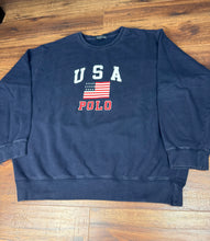 Load image into Gallery viewer, Polo Sweatshirt XL 2XL Vintage Ralph Lauren Crewneck USA
