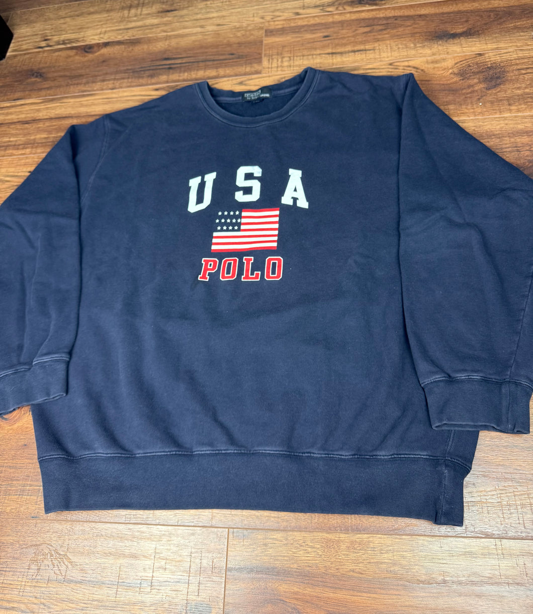 Polo Sweatshirt XL 2XL Vintage Ralph Lauren Crewneck USA