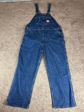 Load image into Gallery viewer, Carhartt Overalls 44x30 Men’s Denim Workwear
