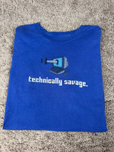 Load image into Gallery viewer, Computer T Shirt Large Vintage 2000s Hanes Technology Software Parody Y2K Blue
