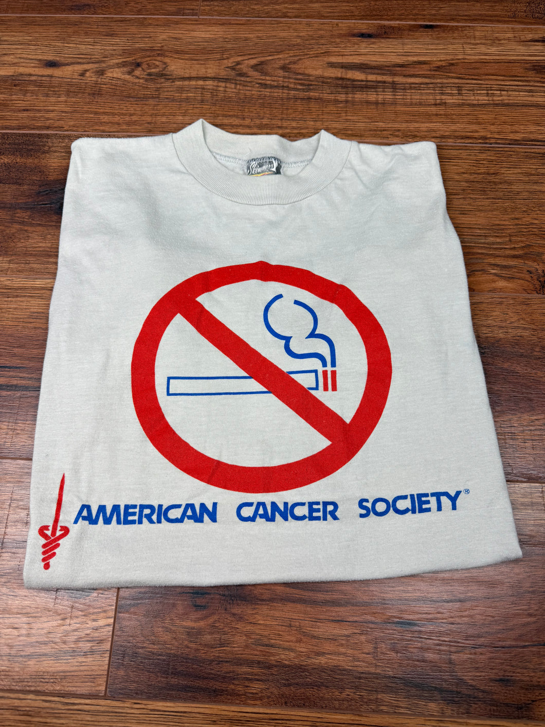Anti Smoking T Shirt Medium Large Vintage 80s Cigarettes