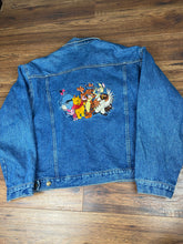 Load image into Gallery viewer, Jean Jacket Large Vintage Disney Denim Coat 90s
