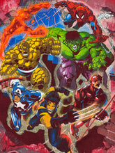 Load image into Gallery viewer, Marvel T Shirt Large Vintage 2000s Y2K Superhero Hulk Wolverine Spiderman Comics
