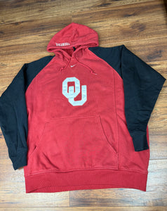 Nike Hoodie Medium Large Vintage Center Swoosh Oklahoma Sooners Sweatshirt