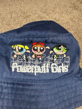 Load image into Gallery viewer, Vintage Bucket Hat Powerpuff Girls Cartoon Network TV Navy Blue 2000s Y2K ADULT SMALL
