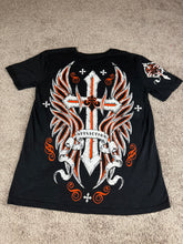 Load image into Gallery viewer, Affliction T Shirt Medium Large Y2K Streetwear Cross
