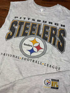 Pittsburgh Steelers T Shirt Large Vintage 90s Tank Top Football