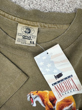 Load image into Gallery viewer, Vintage Nature T Shirt XL Saber Tooth Tiger USA Postage Stamp New With Tags

