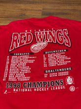 Load image into Gallery viewer, Detroit Red Wings T Shirt XL Vintage Hockey Stanley Cup 90s
