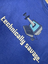 Load image into Gallery viewer, Computer T Shirt Large Vintage 2000s Hanes Technology Software Parody Y2K Blue
