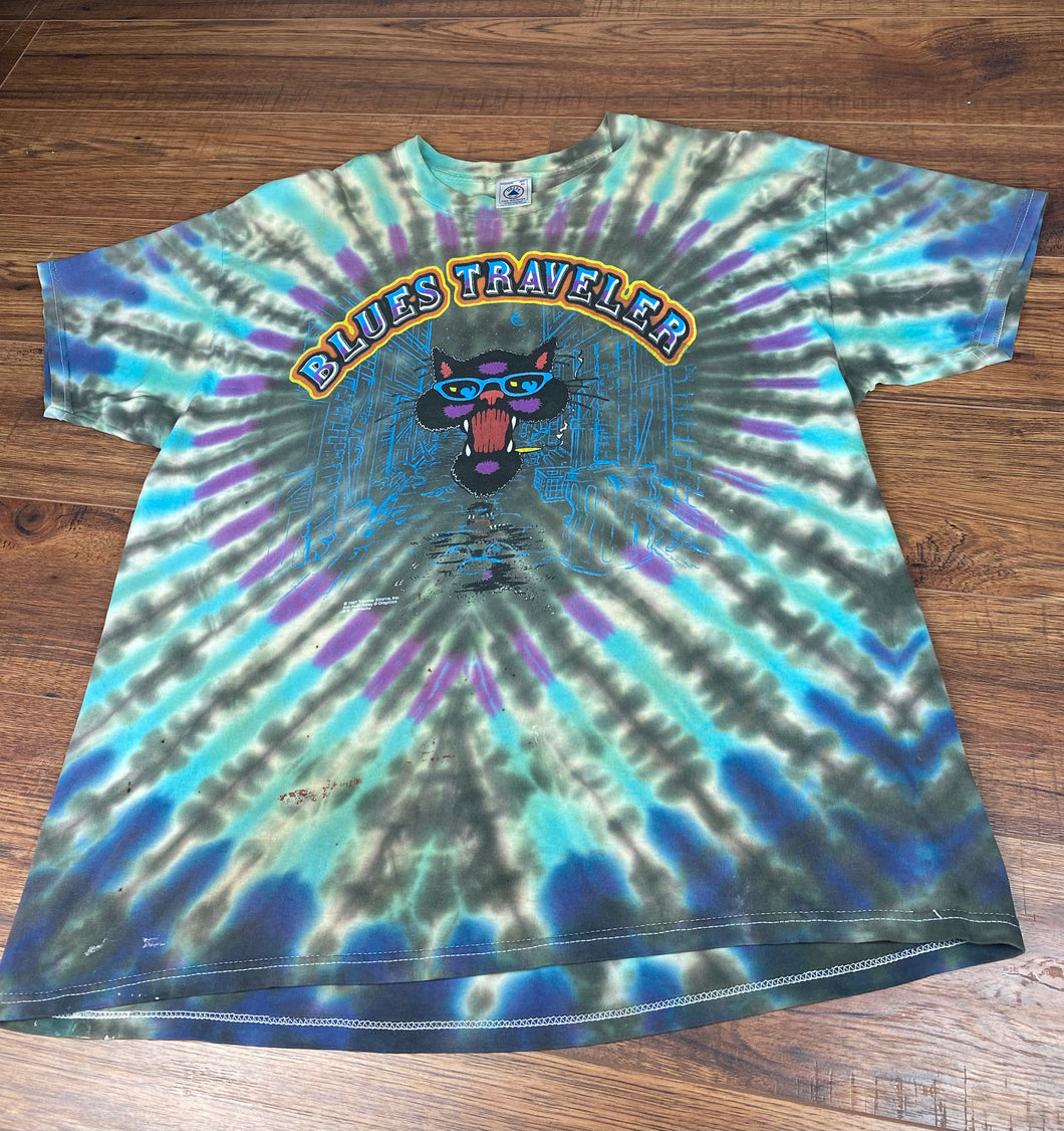 Blues Traveler T Shirt XL Vintage Rock Music Band 90s Tie Dye