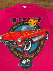 Classic Cars T Shirt Medium Vintage 80s Sun Sportswear
