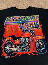 Load image into Gallery viewer, Biker T Shirt XL Vintage 2000s Y2K Motorcycles Flames
