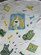 Load image into Gallery viewer, Dog T Shirt Large Vintage 90s Novelty All Over Print Animals Nature
