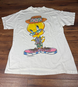 Looney Tunes T Shirt Large Vintage 90s Tweety Cartoons