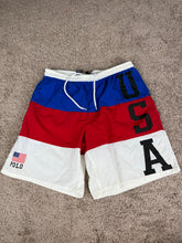 Load image into Gallery viewer, Polo Sport Swimming Trunks Medium Vintage Ralph Lauren USA Shorts Rare
