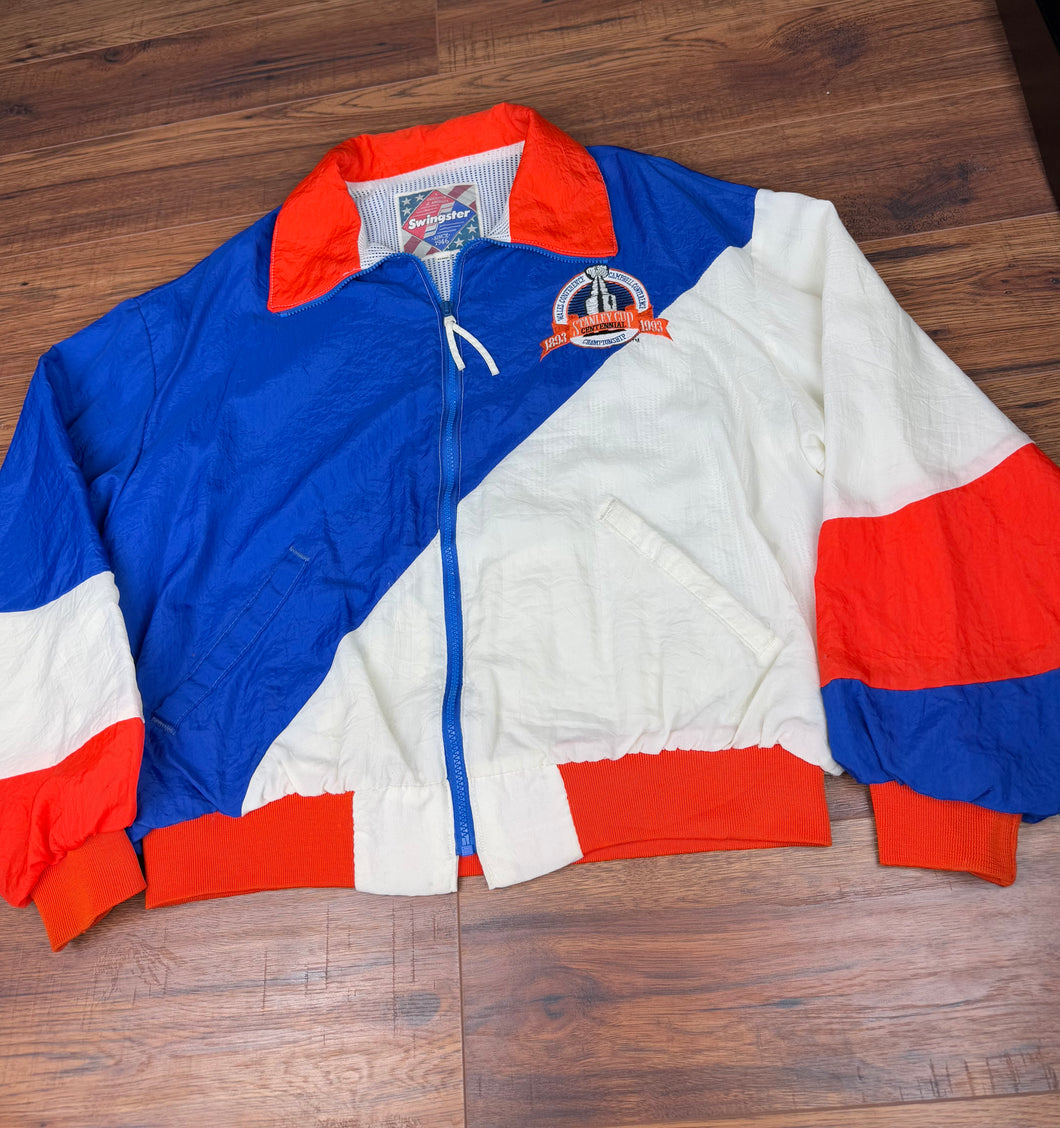 Hockey Jacket XL Vintage Stanley Cup Windbreaker 90s NHL