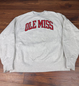 Champion Sweatshirt Medium Reverse Weave Ole Miss Crewneck College