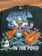 Load image into Gallery viewer, Mighty Ducks Sweatshirt Medium Vintage Salem Sportswear Crewneck Anaheim Hockey
