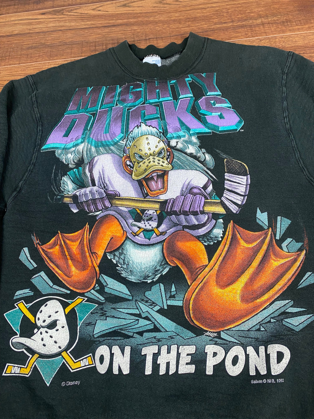 Mighty Ducks Sweatshirt Medium Vintage Salem Sportswear Crewneck Anaheim Hockey