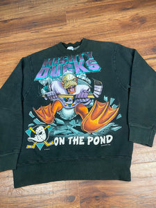 Mighty Ducks Sweatshirt Medium Vintage Salem Sportswear Crewneck Anaheim Hockey