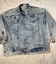 Load image into Gallery viewer, Vintage Jean Jacket XL Sears Acid Wash Denim
