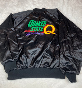 Quaker State Satin Jacket XL Mens Vintage Racing Coat